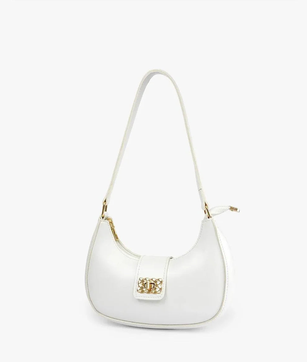 Girls Plain PU Leather Shoulder Bag