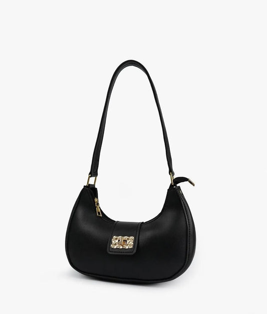 Girls Plain PU Leather Shoulder Bag