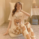 Girls 2 pc printed jersey night suit