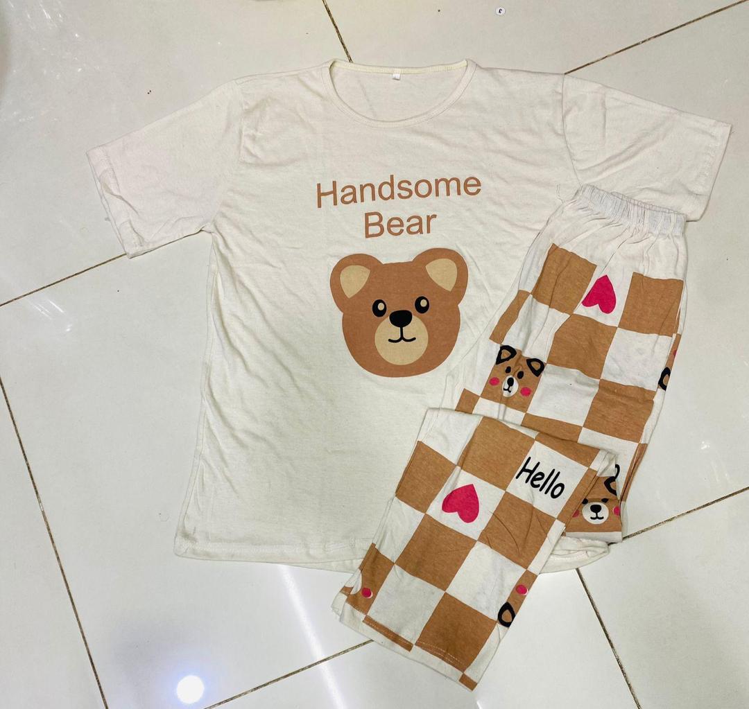 Girls 2 pc printed jersey night suit