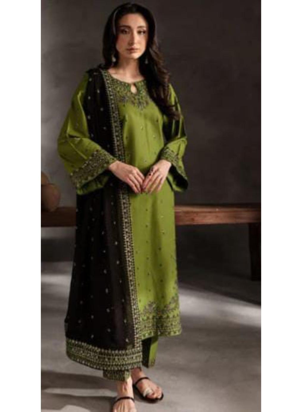 3 Pc embroidered suit for women stitched