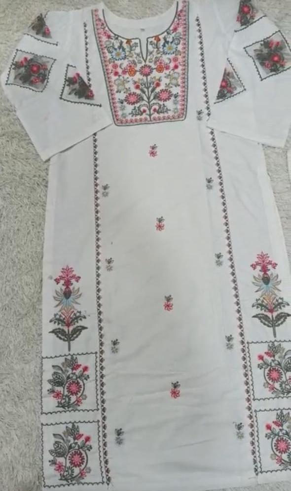 2 pc elegant embroidered stitched suit for women