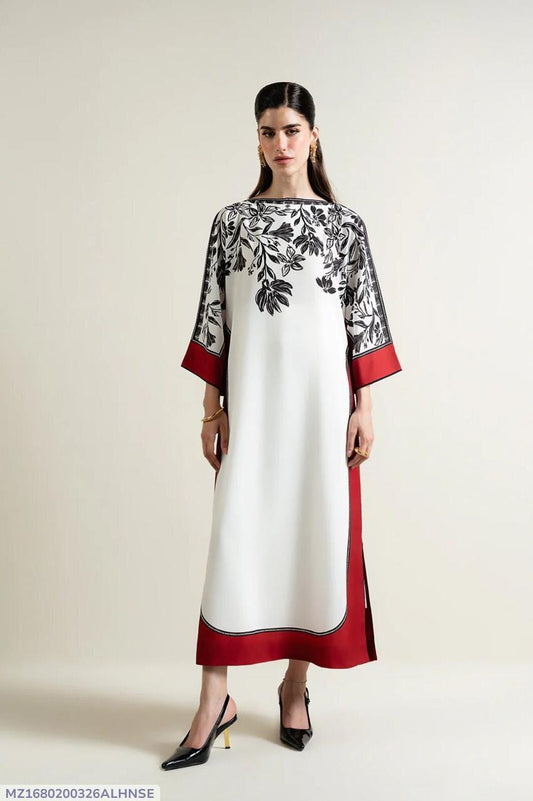 2 pc women stitched swiss lawn printed suit