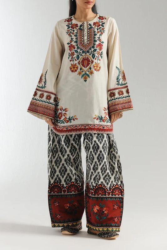 2 pc embroidered suit for women