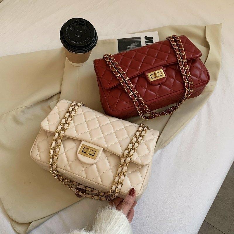 Leather shoulder bag for women
