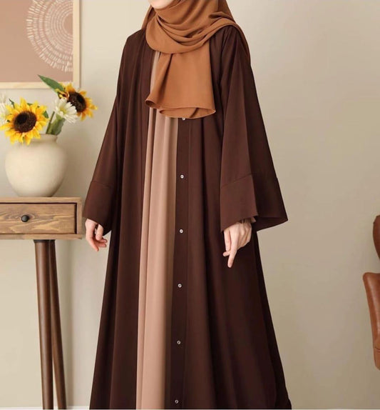 Classic women Georgette abaya with stoler
