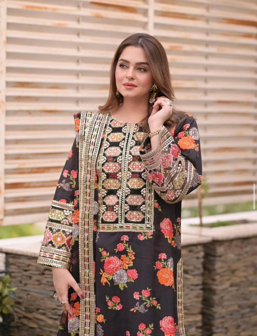 3 Pc unstitched suit for women