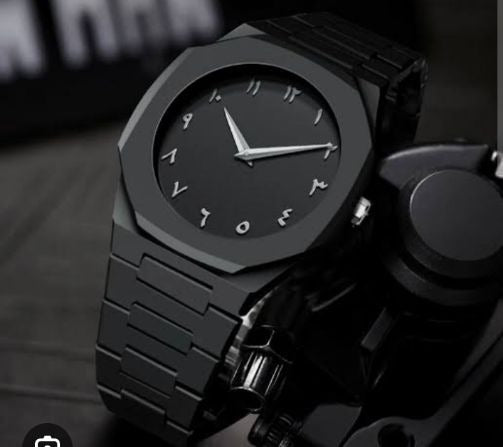 Full Black Aura Quartz Watch for boys and men