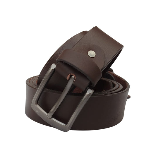 Plain leather belt