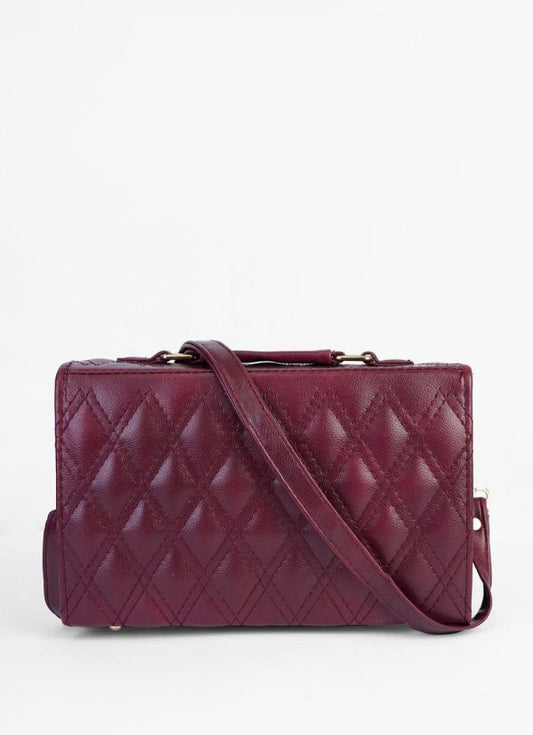 PU Leather Embroidered Shoulder Bag