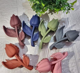 Rose Flower Hair Clips (assorted Colors, Set Of 6)