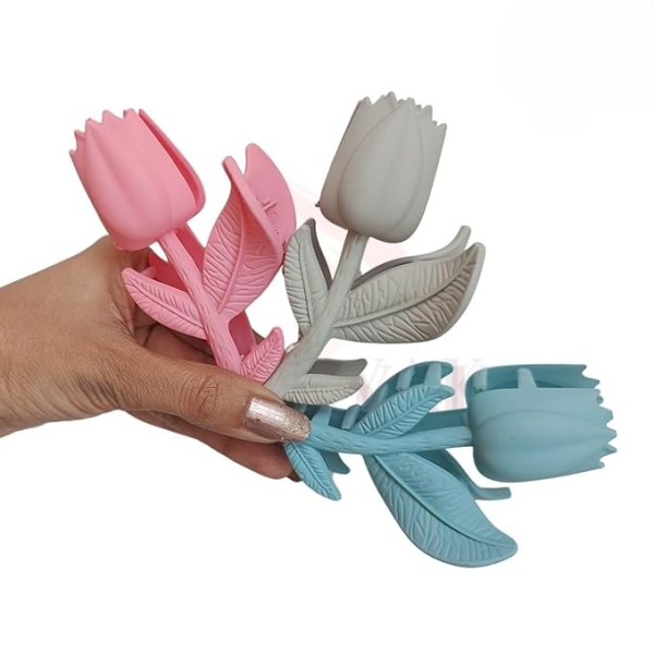 Rose Flower Hair Clips (assorted Colors, Set Of 6)