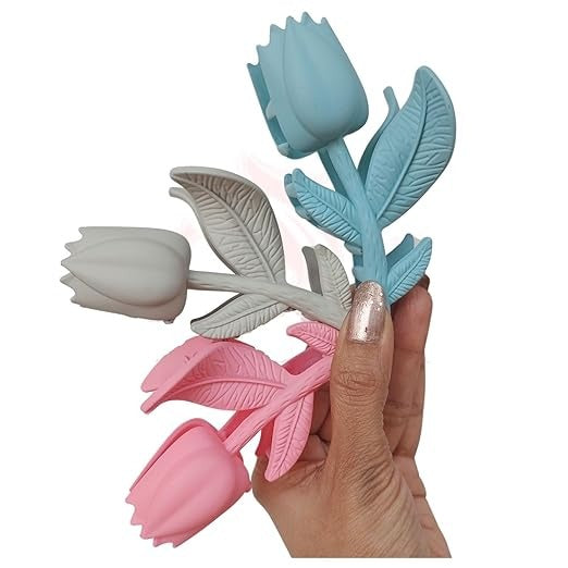 Rose Flower Hair Clips (assorted Colors, Set Of 6)