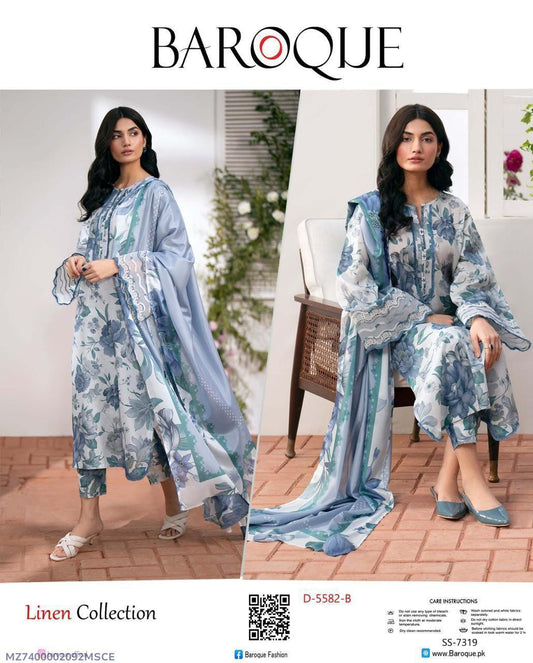 3 Pc Unstitched Women's Digital Print Suit