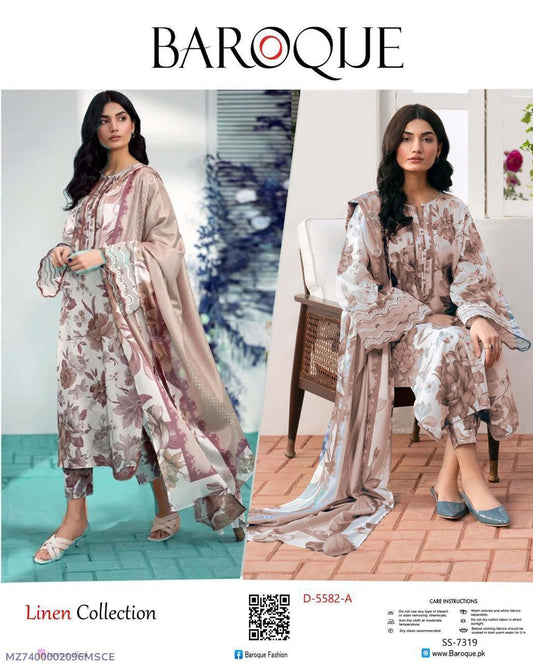 3 Pc Unstitched Women's Digital Print Suit