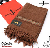 Stylish embroidered velvet shawl for men