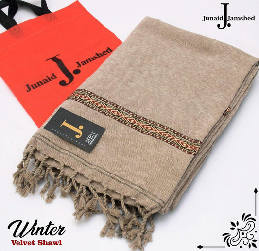 Stylish embroidered velvet shawl for men