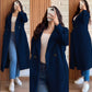 Fleece Plain Coat For Women