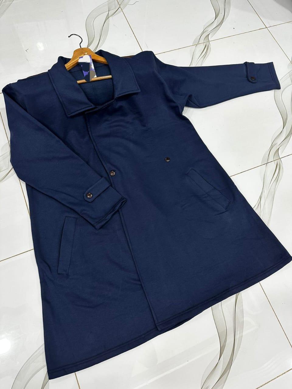 Fleece Plain Coat For Women