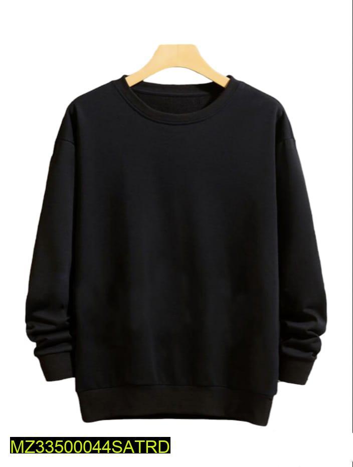 Plain fleece black shirt for men