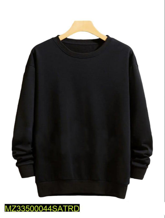 Plain fleece black shirt for men
