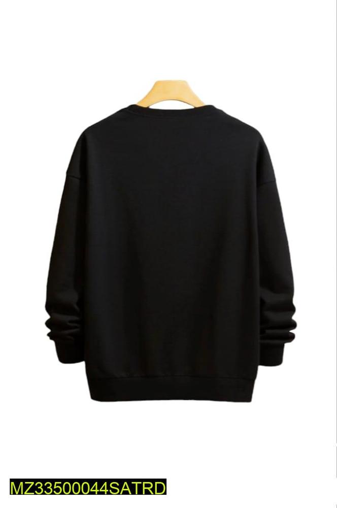Plain fleece black shirt for men
