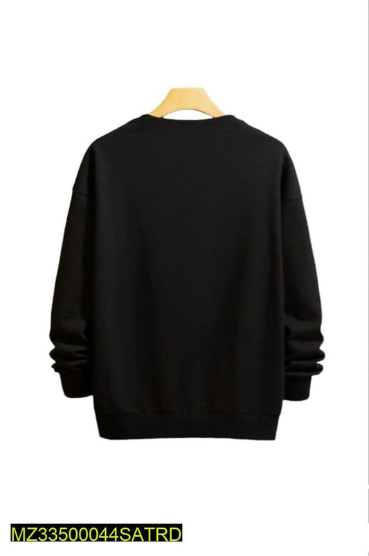 Plain fleece black shirt for men