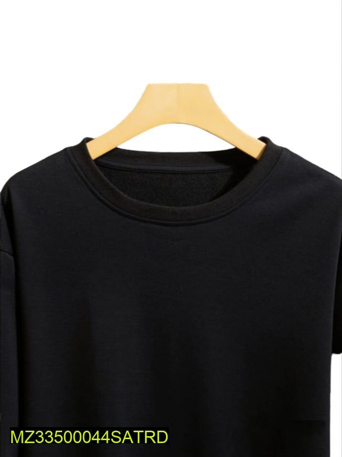 Plain fleece black shirt for men