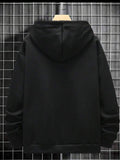 Fleece plain hoodie for men
