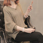 Loose pullover woolen top for women
