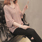 Loose pullover woolen top for women