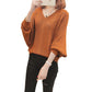 Loose pullover woolen top for women