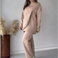 Fleece plain tracksuit for women