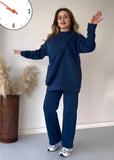 Fleece plain tracksuit for women