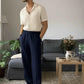 Royal blue stitched trouser for women
