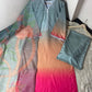 3 Pc swiss lawn multicolor stitched suit with printed duppata
