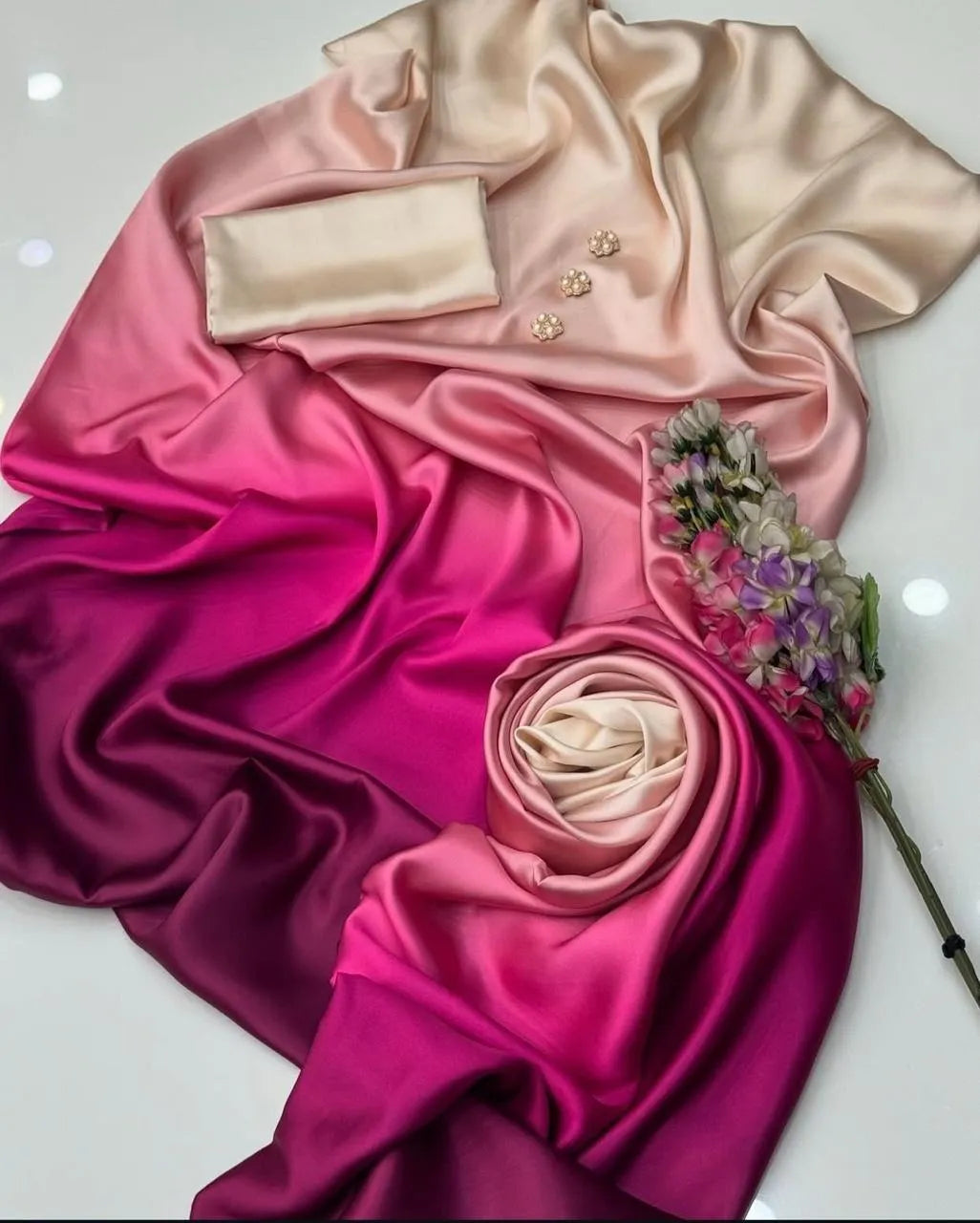 3 Pc Unstitched silk suit
