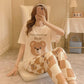 Girls 2 pc printed jersey night suit