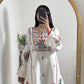 2 pc elegant embroidered stitched suit for women