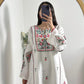 2 pc elegant embroidered stitched suit for women