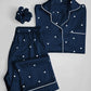 2 pc printed silk night suit for women