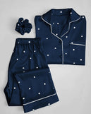 2 pc printed silk night suit for women