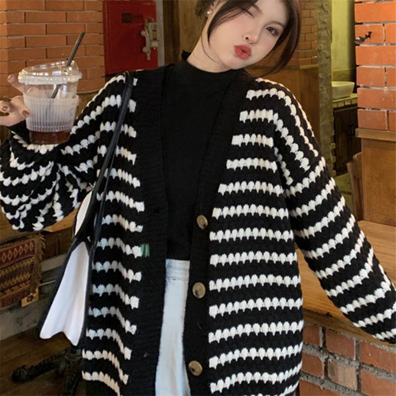 Channel style knitted cardigan