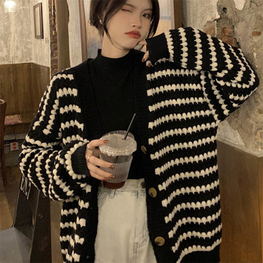 Channel style knitted cardigan