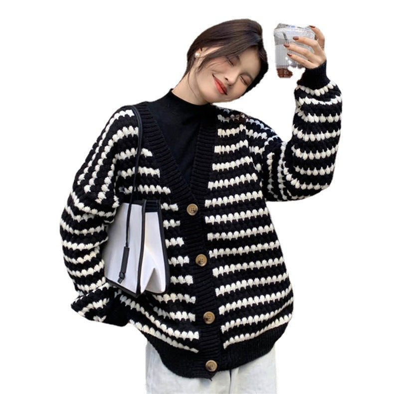 Channel style knitted cardigan