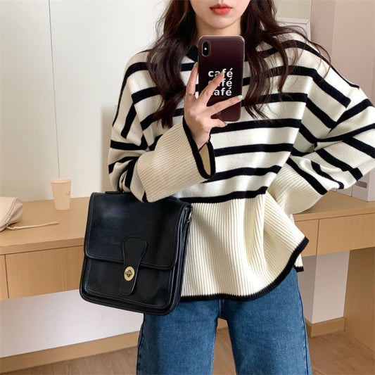 Winter new loose round neck pullover