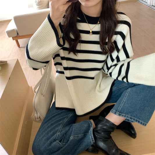 Winter new loose round neck pullover