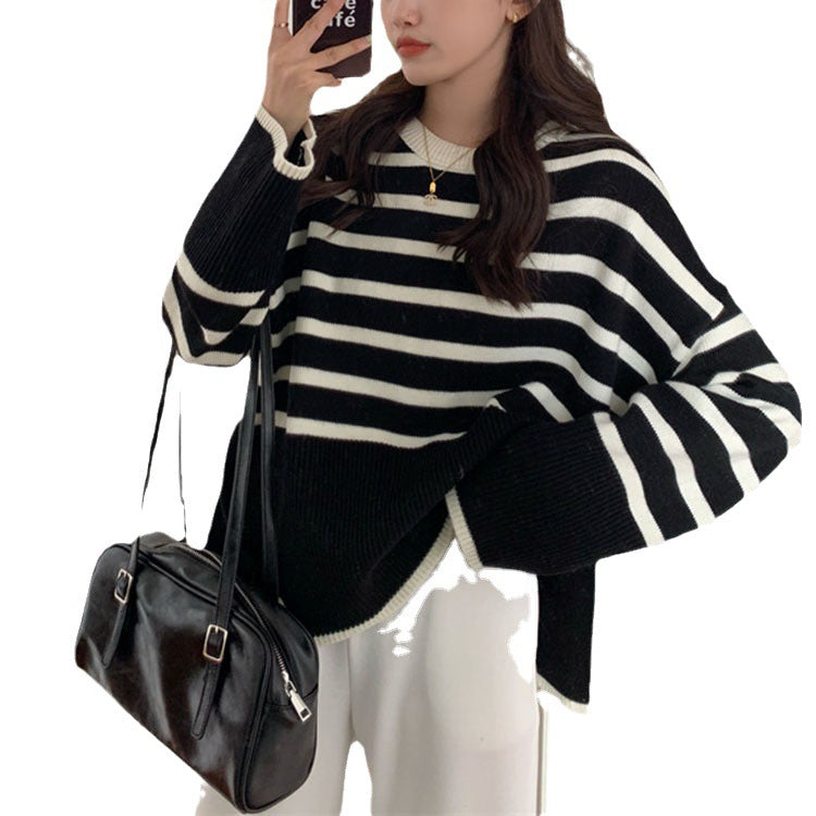 Winter new loose round neck pullover