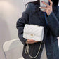 Leather shoulder bag for women