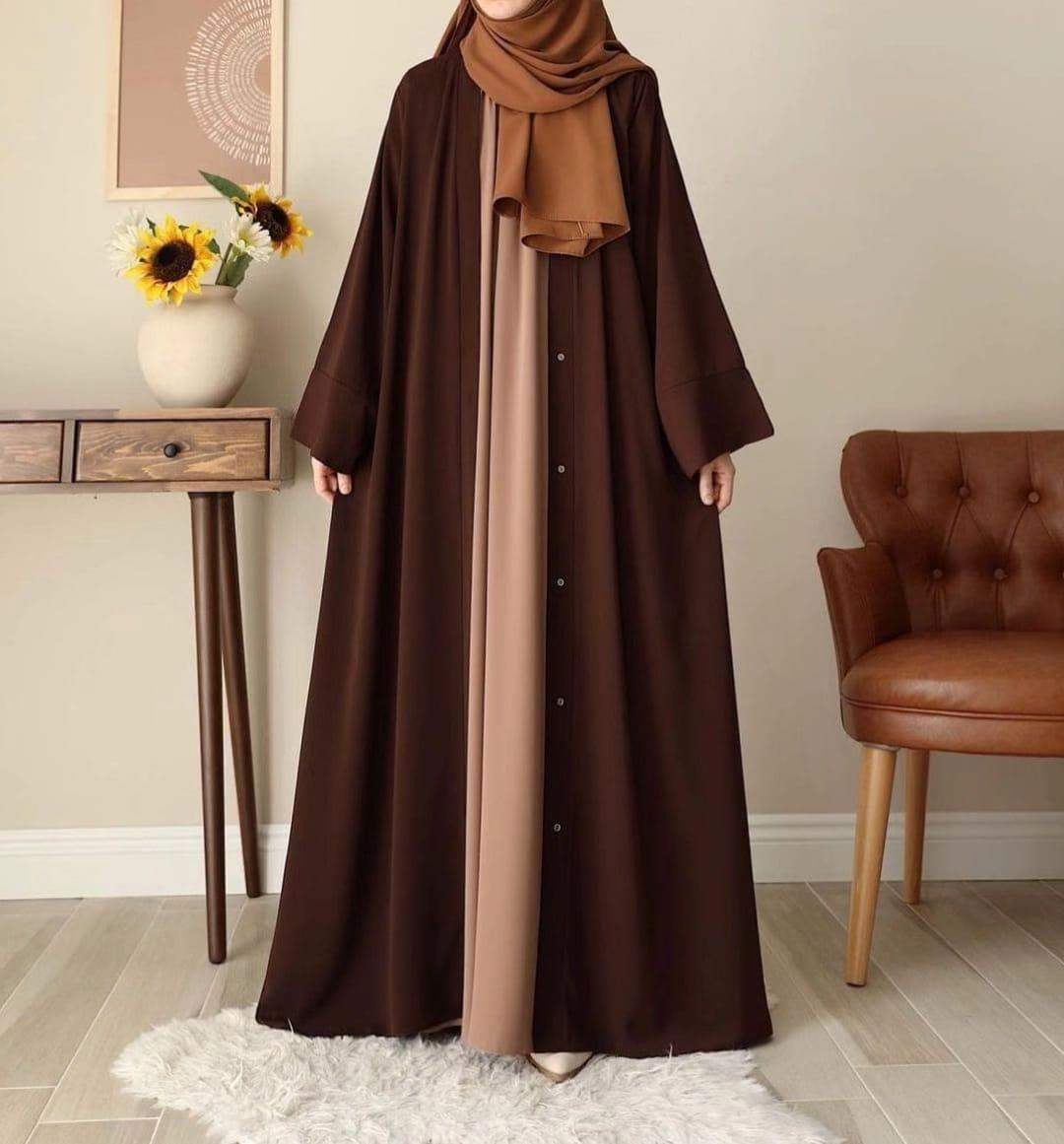 Classic women Georgette abaya with stoler